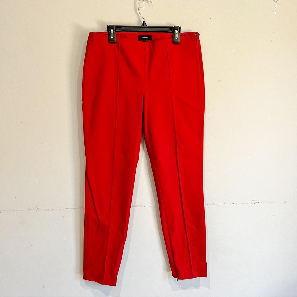 Theory alletah red pants size 4